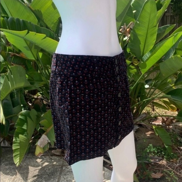 💋NWT FREE People Corduroy Button Down Mini Skirt - Picture 8 of 13